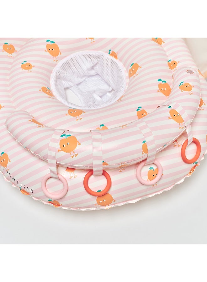 SUNNY LIFE Interactive Baby Float Poppy The Peach Pink Stripe, 6–12 Months, PVC/Polyester/PU/Silicone, 26.18 x 23.62 x 4.33 Inches, 2.43 lbs - Image 4